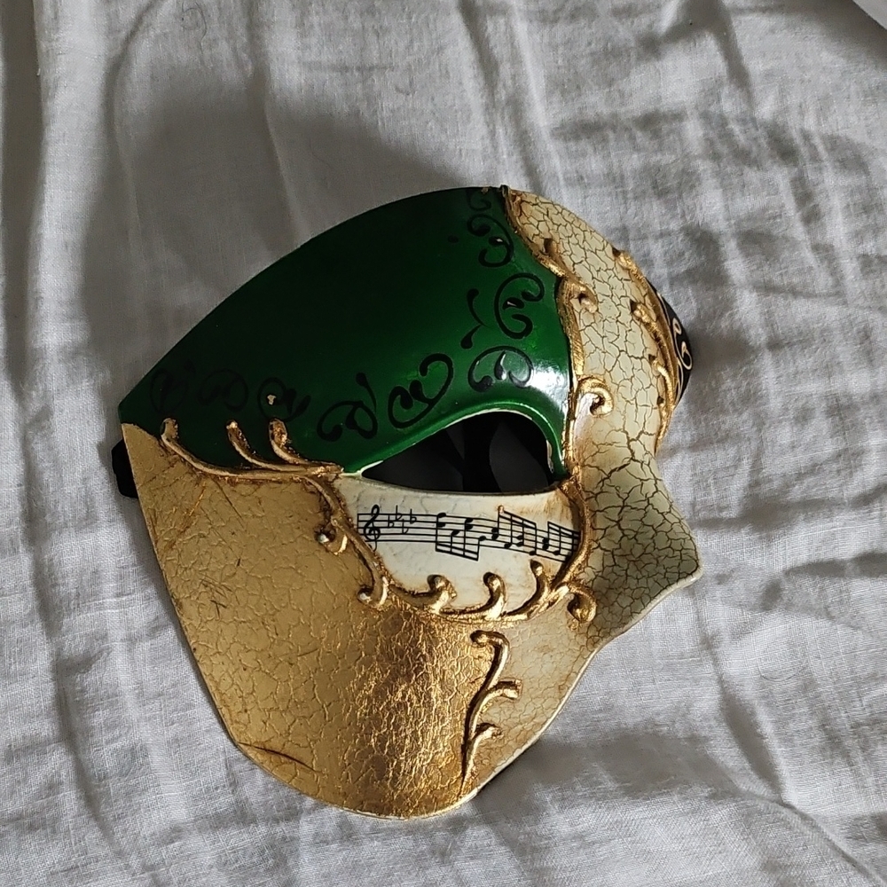 Green and Gold Decorative Mask